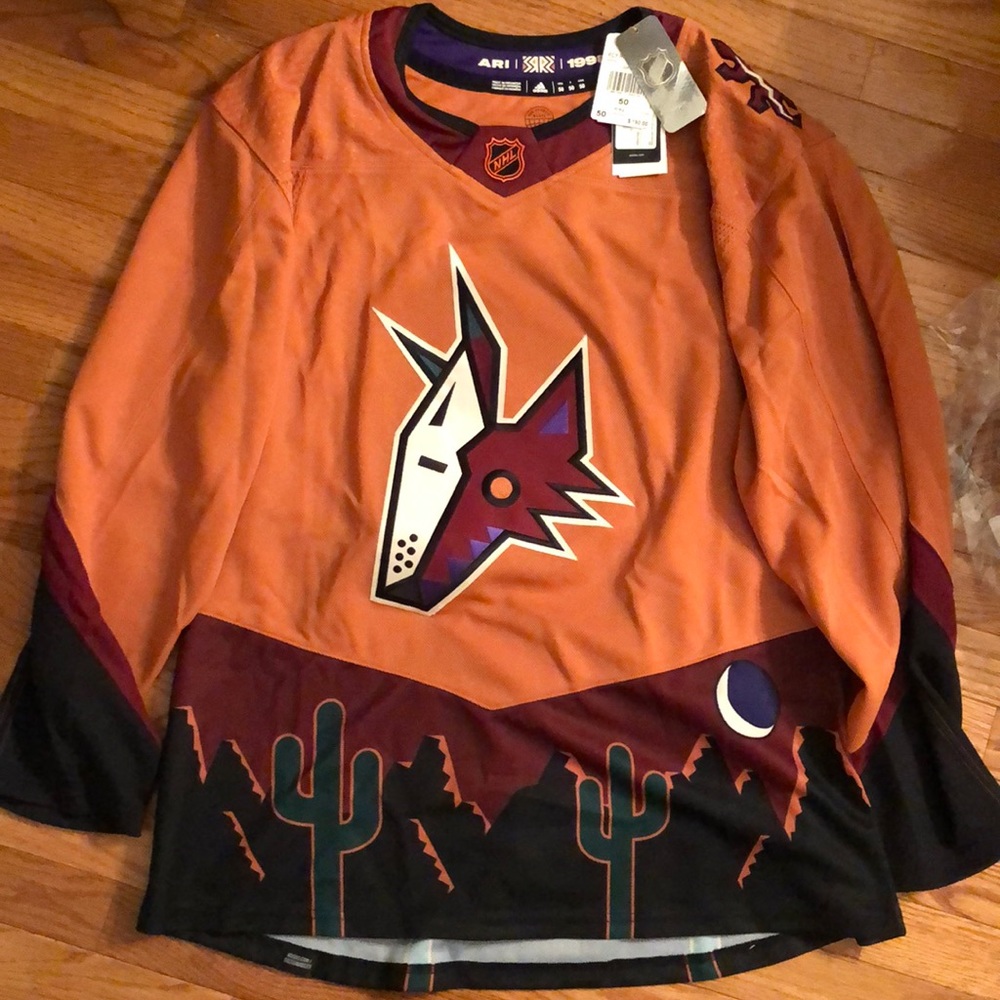 Arizona Coyotes Reverse Retro Authentic NHL Adidas Hockey Jersey Size 50